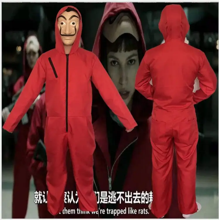 2019 лучший La Casa De Papel Сальвадор Дали Маска Костюм деньги Heist House of Paper Косплэй