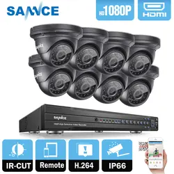 SANNCE 16CH 1080 P 2MP CCTV DVR Регистраторы 8 шт. 1080 P HD 1920*1080 в/Открытый безопасности купол Камера Системы и 2 ТБ HDD Onvif