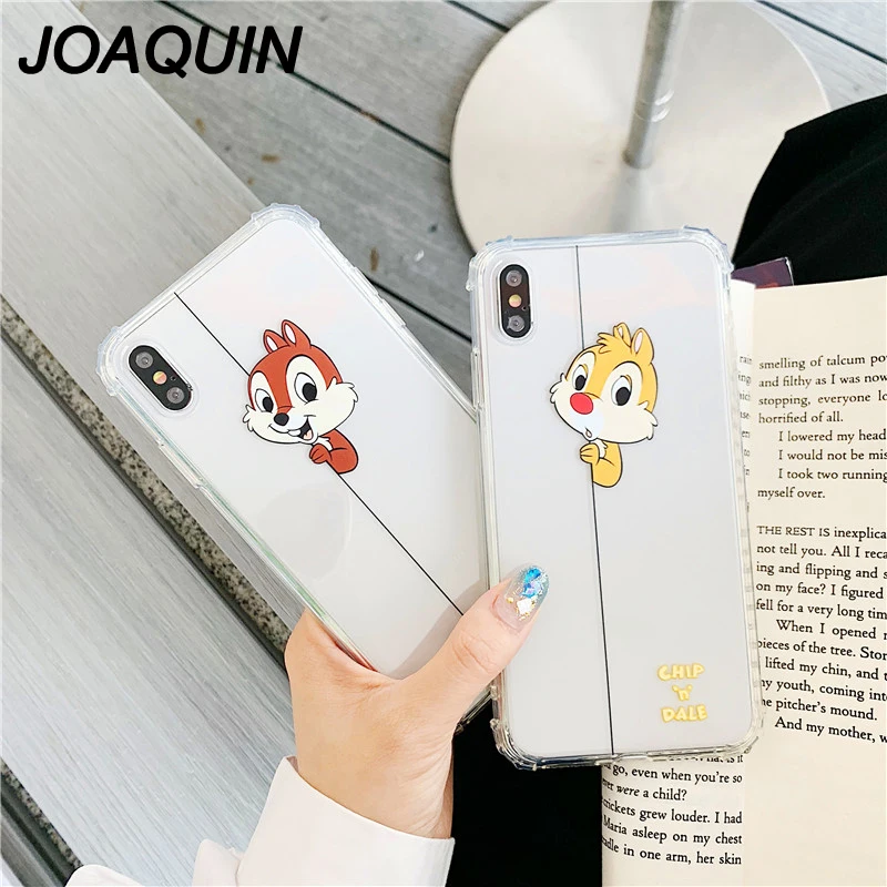 

Cute Squirrel Phone Case For iphone 7 Case Cartoon Chip Dale Coque For iphone 6 6S 8 Plus XS MAX XR Soft TPU Back Cover 2019 New