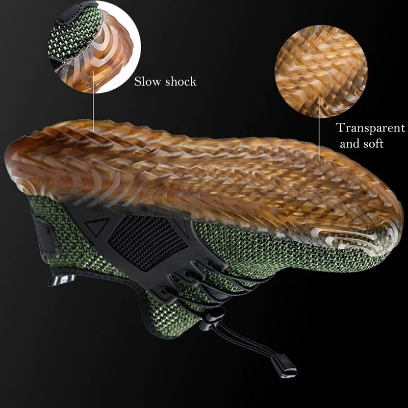 WENYUJH Drop Shipping 2019 Men's Flats Hard-toed Safety Anti-piercing Steel-toed Shoes Light Wear-resistant Flat-soled Shoes