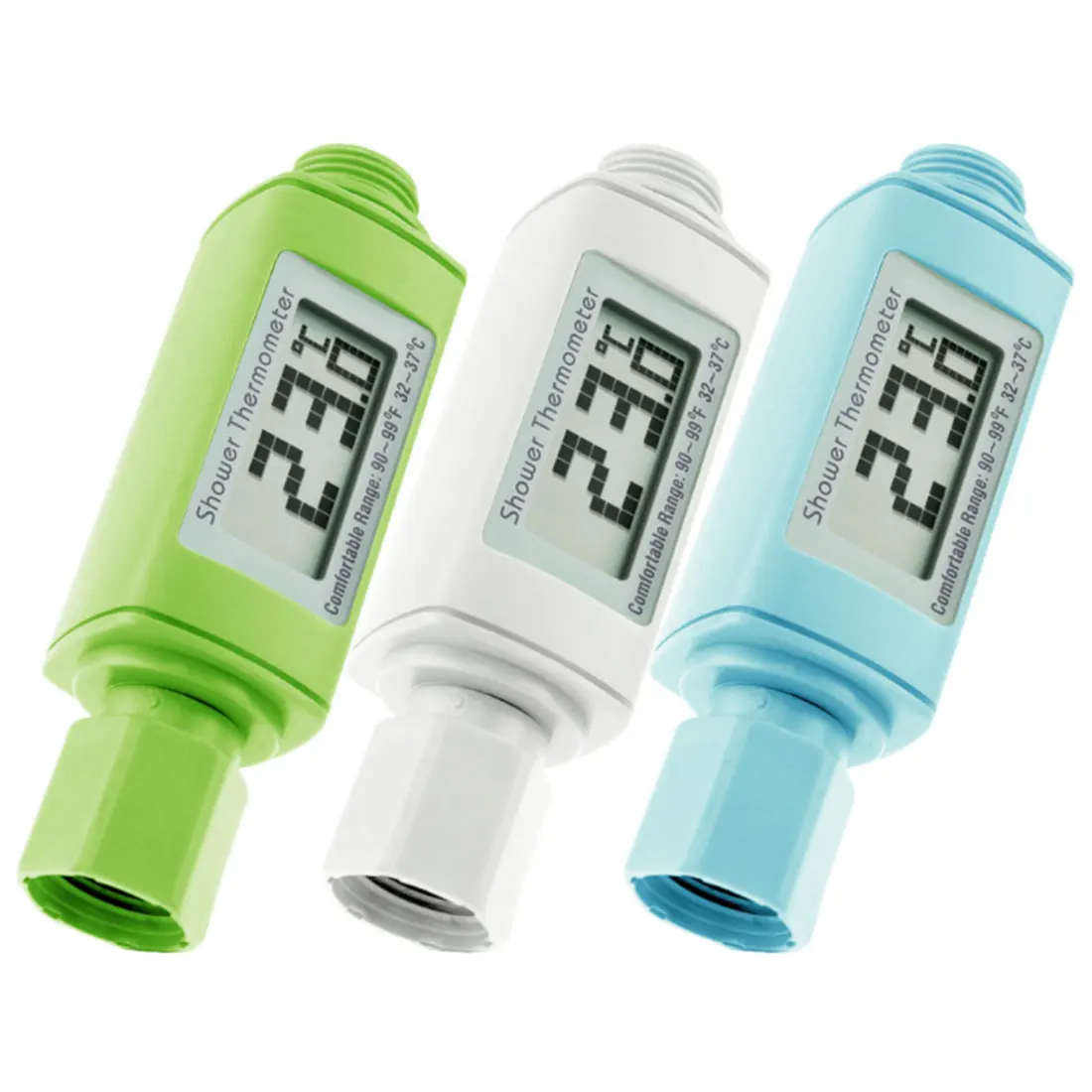 

1pcs Waterproof Digital Shower Head Water Thermometer LCD Display Standard Bathroom Shower Thermometer Plug And Play Green/Blue