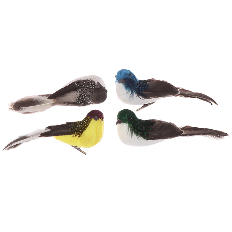 Fake Craft Birds Artificial Foam Feathers Mini Bird Decoration Mariage Table Birthday Party Decorations Kids Wedding 1pc feather bird figurines miniature ornament miniature figurines ornament crafts
