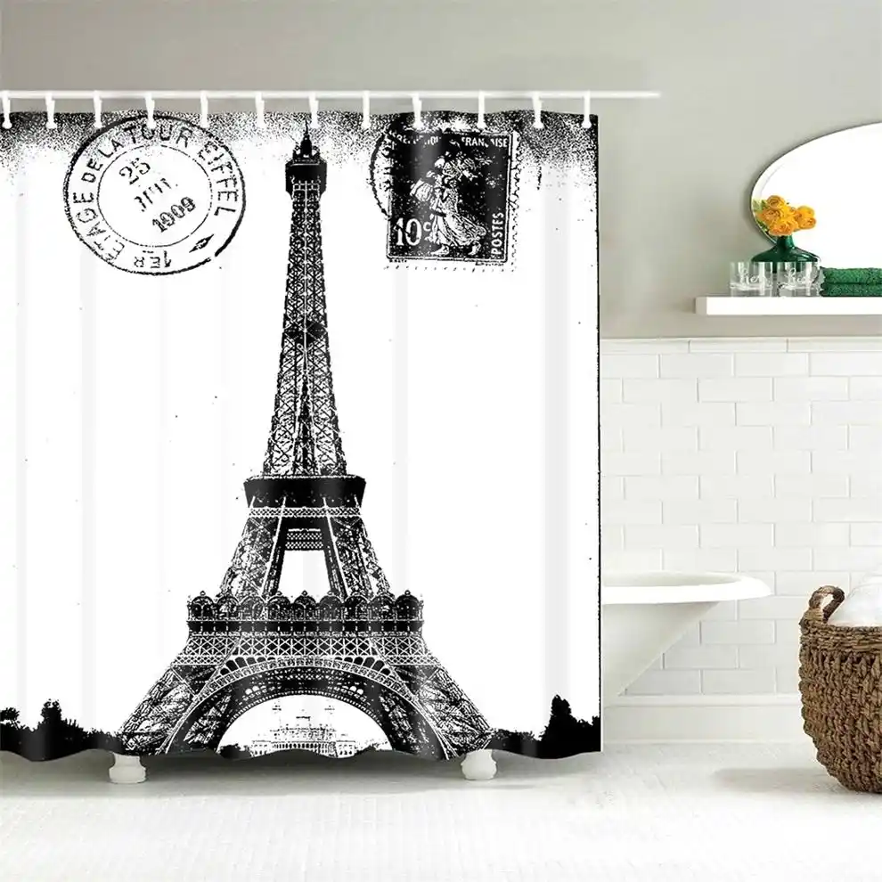 Dafield Paris Shower Curtainwaterproof Marine Sailboat Lighthouse Anchor Sea Life Bathroom Decor Bathroom Accessory With Hooks Shower Curtains Aliexpress