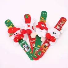2016 1PCs Christmas wrist Santa Claus circle bracelet gift fork ID spatting snow man circle new year party Christmas Decorations