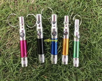 

300pcs/lot Fast shipping Pet whistle keyring keychain Dog training whistles With LED Torch Light Compass Whistle