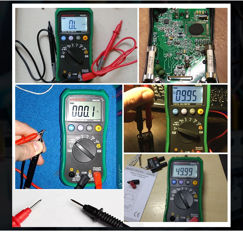 Цифровой Мультиметр MASTECH ms8239c AC DC Напряжение Частота тока Емкость Температура Тестер Авто Диапазон multimetro 3 3/4