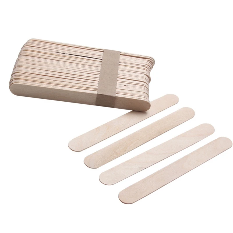 10/100Pcs Wiping Wax Stick Mask Stick Ice Cream Stick Hair Removal Wax Stick Hair Removal Tools
