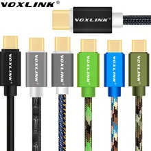 VOXLINK 1M 2M 3M USB Type C Cable For Macbook OnePlus 2 Type-C Charger Wire ZUK Z1 2 USB Type C Cables fast Charging For Huawei
