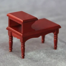 2 шт. 1:12 кукольный домик мини красное дерево Маленький журнальный столик Diy Miniatura мебель игрушки подарки для детей Взрослый Маленький журнальный столик
