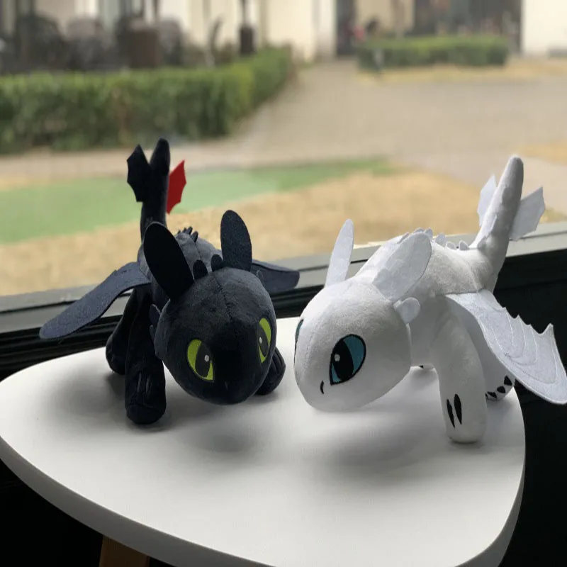 35-55 см, Как приручить дракона 3 плюша игрушечная лампа Fury мягкий белый дракон Беззубик Мягкая кукла игрушки для детей подарок