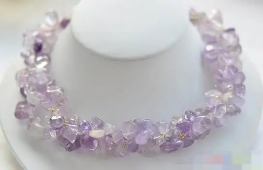

song voge gem nanJ0721 3row lavender massive amethyst NECKLACE