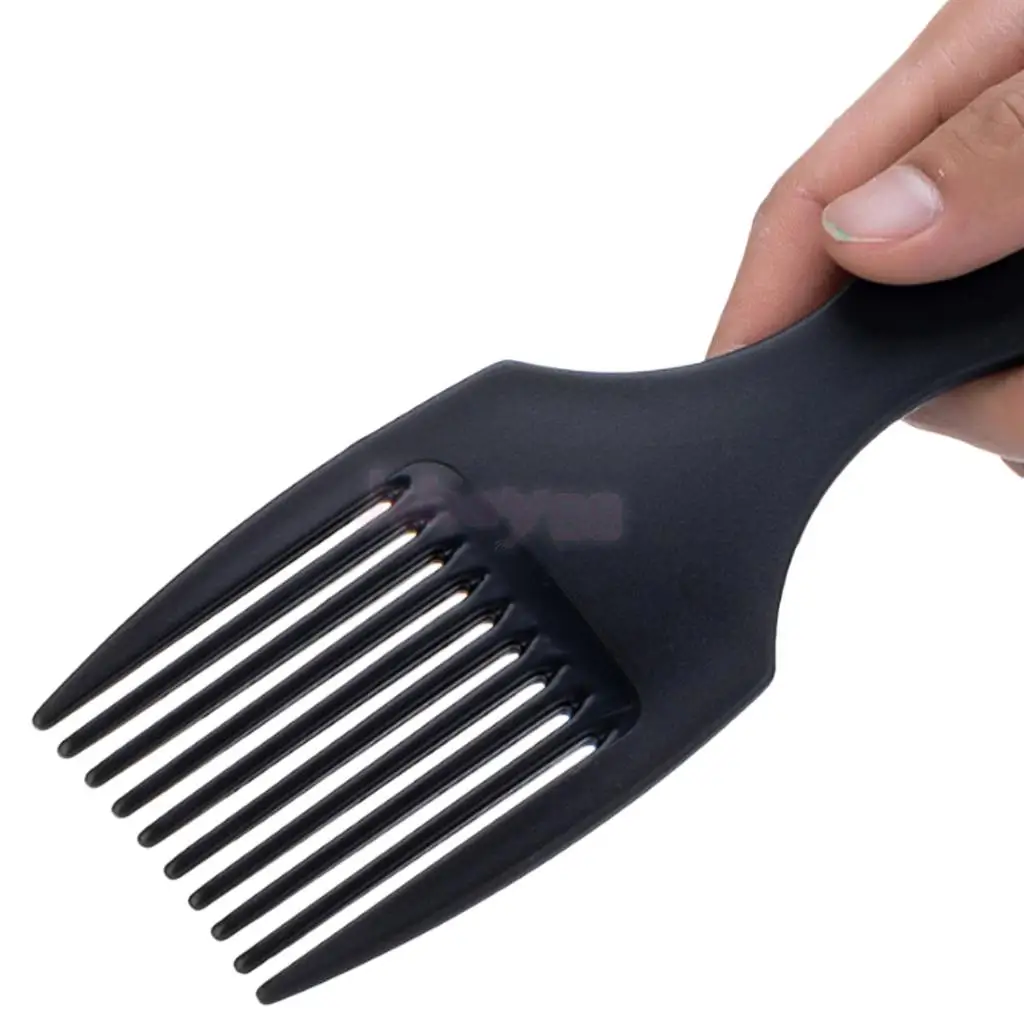 Handheld Afro Hair Pick Lift Comb Long Wide Tooth Curly Hair Comb Men's Oily Hair
