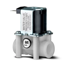 1/" BSPP Женский нейлоновый пластиковый Электрический Впускной электромагнитный клапан 24VDC НЗ нормально замкнутый питьевой воды Фрукты 0~ 0.8Mpa