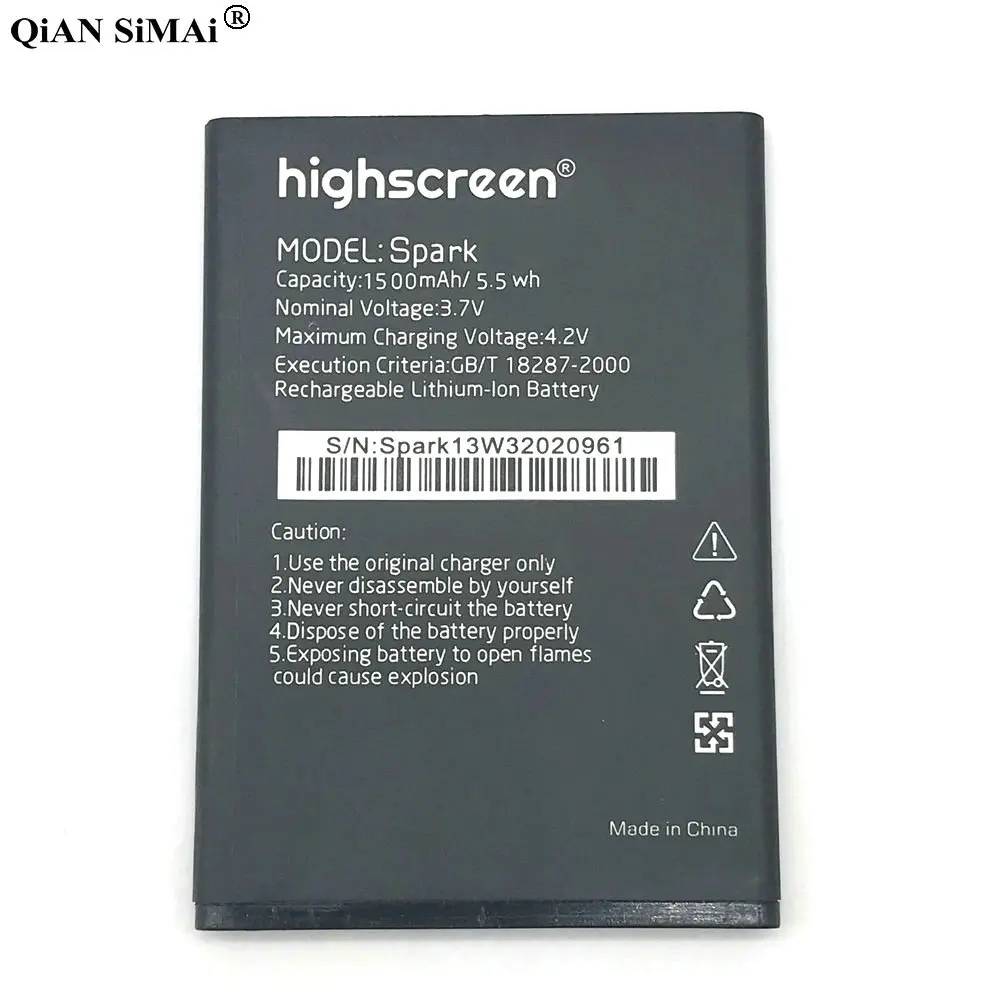 

New High Quality 1500mAh battery For Highscreen Spark phone