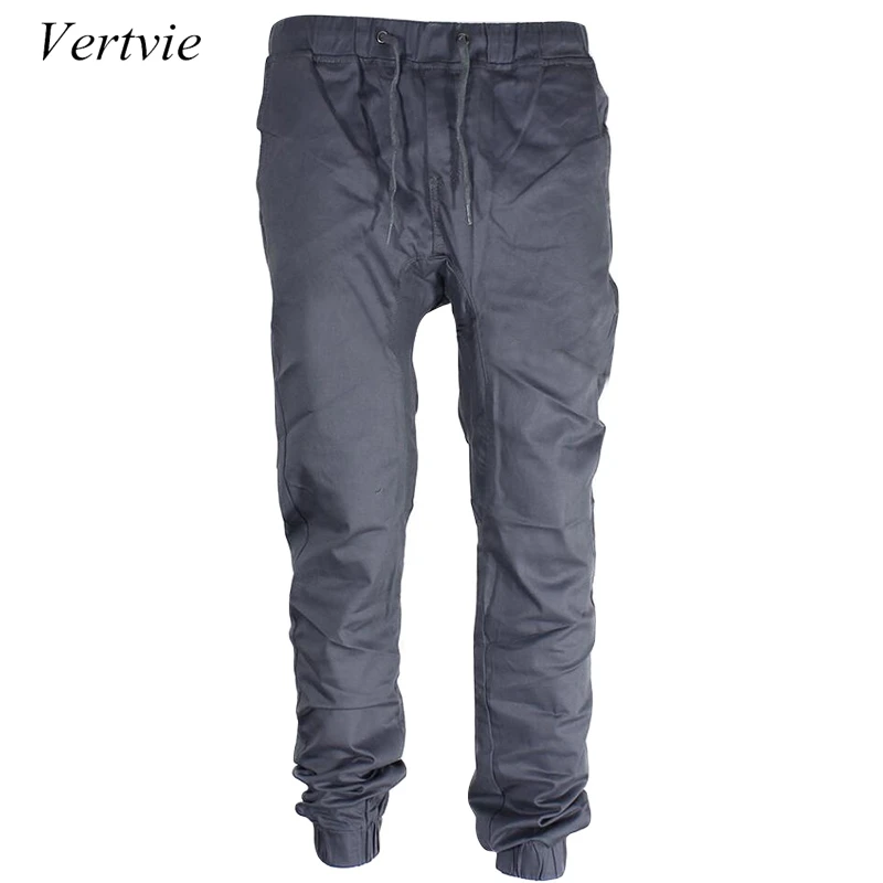 

vertvie Mens Joggers 2019 Brand Male Trousers Men Running Pants Slim Solid Pant Gym Sweatpants Jogger Harem Sweatpant Plus Sizes