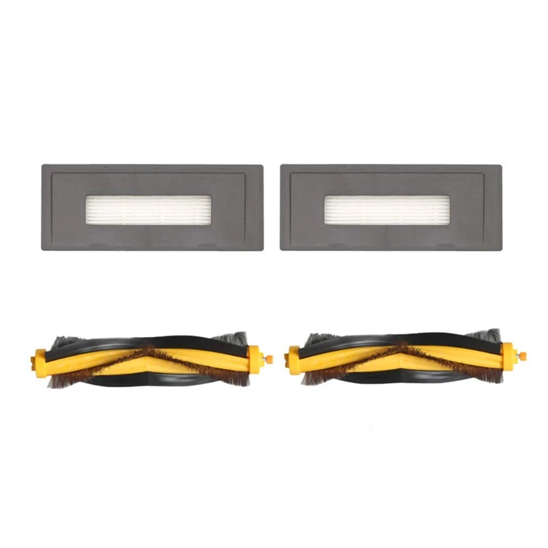 

Replacement Kit Parts Accessories 2 Group Filters & 2 Set Bristle Brush For Ecovacs Deebot Ozmo 930 Vacuum Cleaner