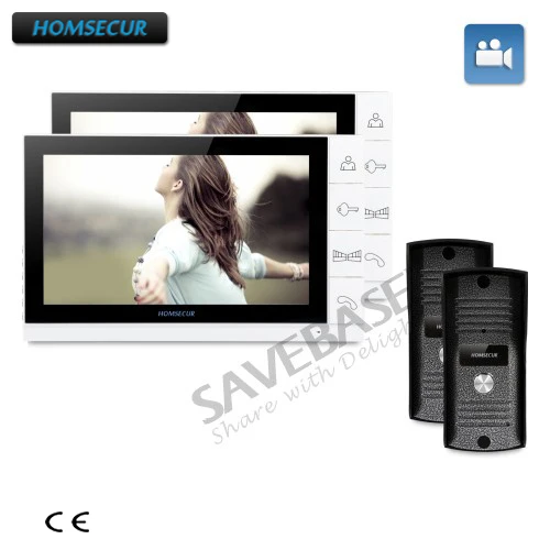 

HOMSECUR 9" Wired Video Door Entry Phone Call System+Ultra-large Screen Monitor 2C2M+Delivery From Russia