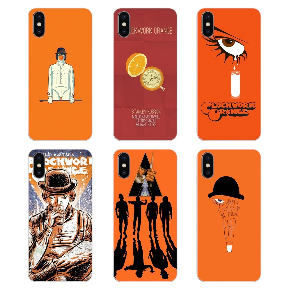 Прозрачный чехол из ТПУ для iPod Touch iPhone 4 4S 5 5S 5C SE 6 6S 7 8 X XR XS Plus MAX Заводной оранжевый