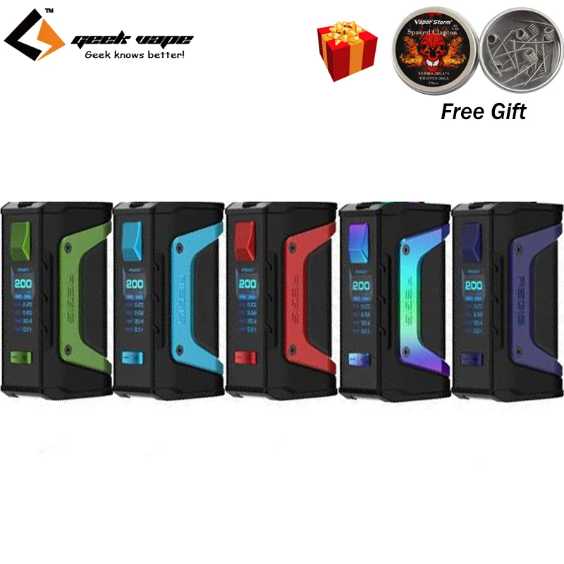 

Original GeekVape Aegis Legend 200W TC Box MOD Powered by Dual 18650 batteries eCigarette Vape Fits Blitzen RTA Zeus Dual