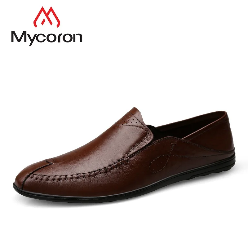 

MYCORON New Arrivals Fashion Sytle Leather Cozy Men Flats Breathable Causal Shoes Business Lazy Shoes Loafers Herren Schuhe