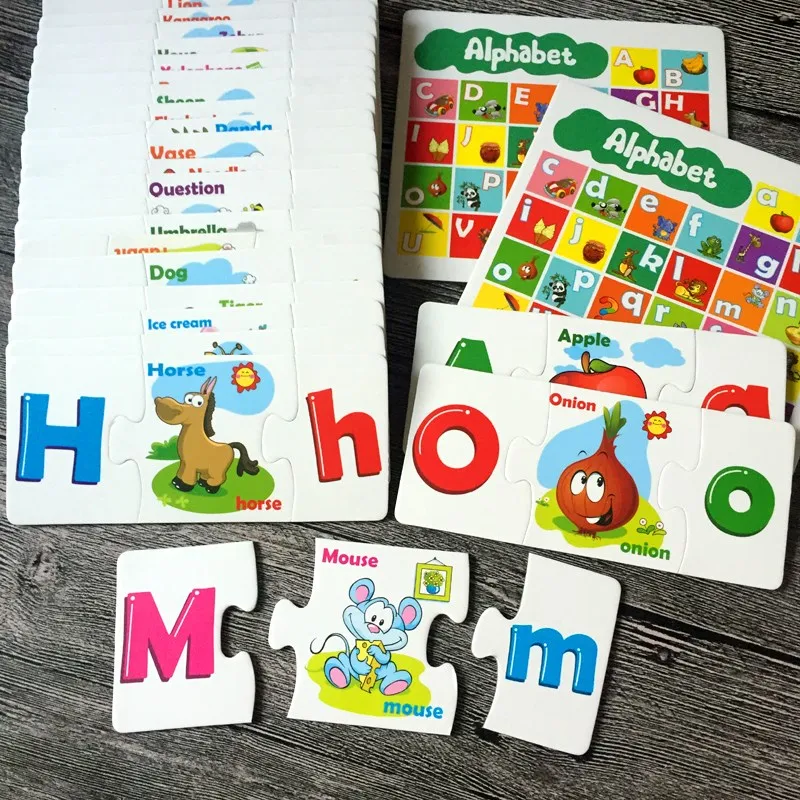 Children Large Matching Puzzle Games Early Learning Card My First Jigsaw Puzzle Toys for Children Kids Educational Toys Gift Boy