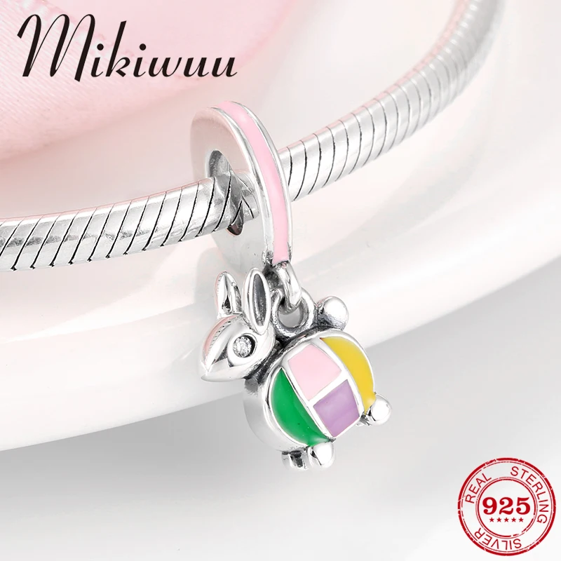 

New 925 Sterling Silver Fashion enamel adorable animal charm beads Jewelry Making fit Original Pandora charms Bracelet