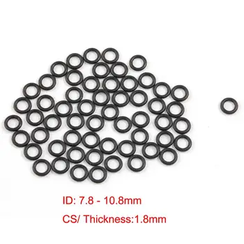

ID 7.8 7.9 8 8.2 8.3 8.5 8.75 9 9.5 9.6 9.75 10 10.3 10.5 10.6 10.8mm x CS 1.8mm NBR rubber o ring gaskets nitrile seal washers