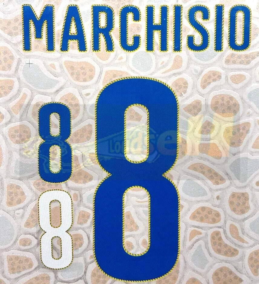 Италия Дом EL SHAARAWY CHIELLINI DE ROSSI MARCHISIO BALOTELLI Пирло nameset патч печать значок - Цвет: Антикварное серебро