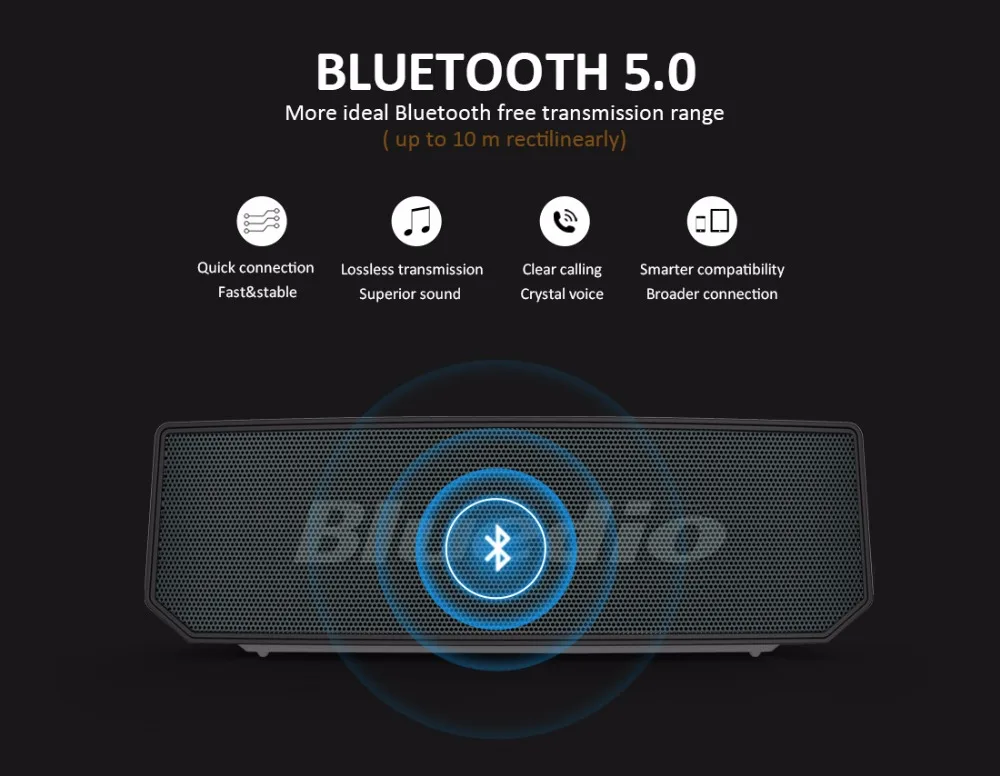 Bluedio BS-6 Мини Bluetooth динамик портативный беспроводной динамик для телефонов с микрофоном громкоговоритель поддерживается Голосовое управление