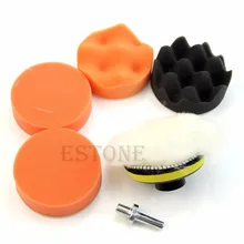 1 компл. 3 дюймов Полировочная Накладка авто комплект для полировки колес автомобиля буфер+ M10 Дрель адаптер 7 шт