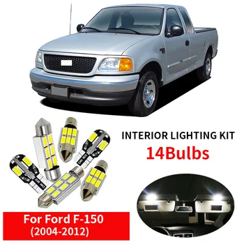 

14Pcs Car Accessories LED Light Bulbs Interior Package Kit For 2004-2012 Ford F-150 Map Dome License Plate light
