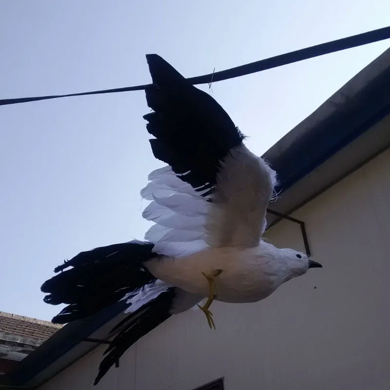 

Большой 38x65 см пена и перья расширительные Крылья Белый и Черный перья чайки птица, ручная работа, украшение для дома и сада подарок a1795