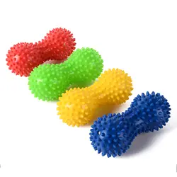 ПВХ йога массажные шары с шипами ролик для массажа ручной мяч йога фитнес надувной сумка мячи в форме арахиса