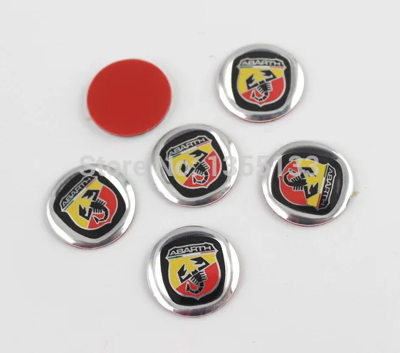

14mm ABARTH Car Logo Key remote control Emblem Badge Sticker by Fiat Italy 124 125 500 695 OT2000