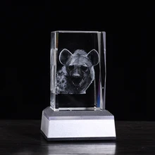 Новинка подарки животное Леопард 3D Кристалл Ночной светильник для гостиной 3* с питанием от аккумуляторной батареи AAA светодиодный 3d-ночник