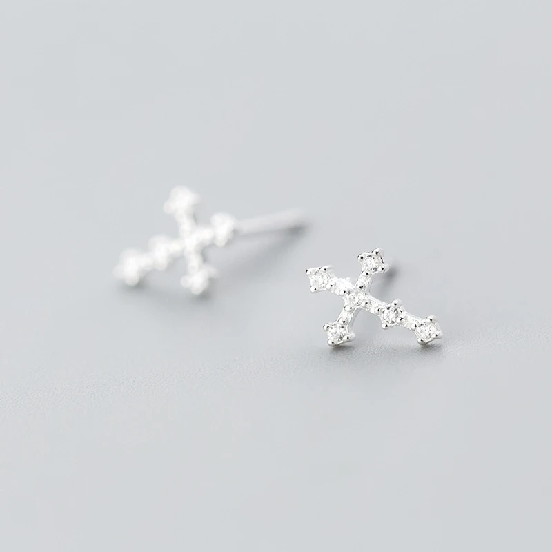 MloveAcc 925 пробы серебро модные серьги-гвоздики с AAA циркония Push-сзади застежка серьги для Для женщин девушки ювелирные изделия