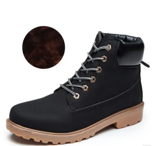 Мужские ботинки, большие размеры 39-46, непромокаемые зимние ботинки, мужские ботинки, черные, militar, модные резиновые сапожки для охоты, коричневые - Цвет: 4