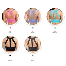 Профессиональный женский спортивный бюстгальтер для бега без оправы с открытой спиной Yogo бюстгальтер жилет Быстросохнущий Фитнес тренажерный зал ударопрочный спортивный топ