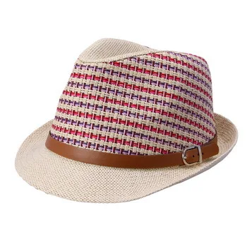 4 цвета Фирменная Новинка Мода Для мужчин/Для женщин Лето Солома Beach Sun Hat шапки fedoras hat - Цвет: Color1