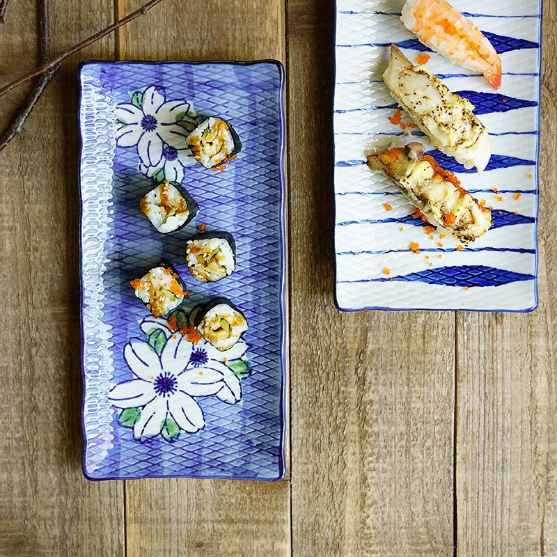 Buy Japan style sushi dinner plates retro ceramic