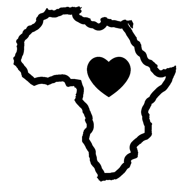 Download 14cm*15cm Africa Heart Love Cartoon Car Accessories ...