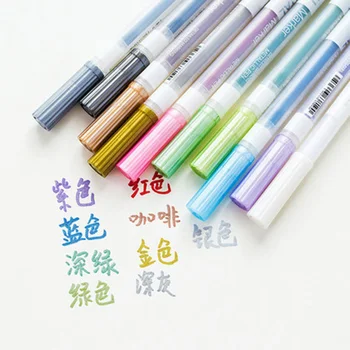 

Marker Pen Set 10 Colors Plastic Waterproof Permanent 1mm Markers For Drawing Painting Office School Art Supplies Kids Gfit