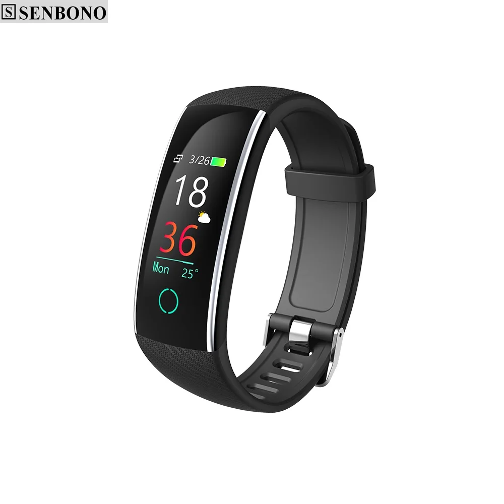 Senbono SC20 Bluetooth Smart Браслет сердечного ритма крови Давление Фитнес трекер 30 м IP68