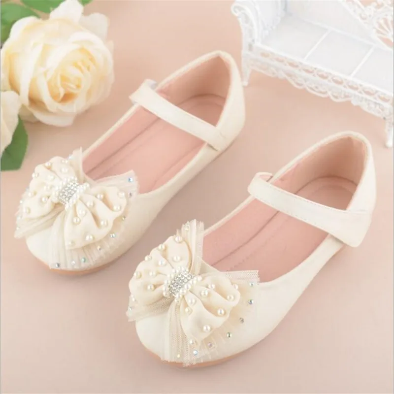 

Kids Princess leather shoes Children Girls Wedding Shoes Fashion flower diamond Dress Shoes Party Shoes For Girls Size 24-37