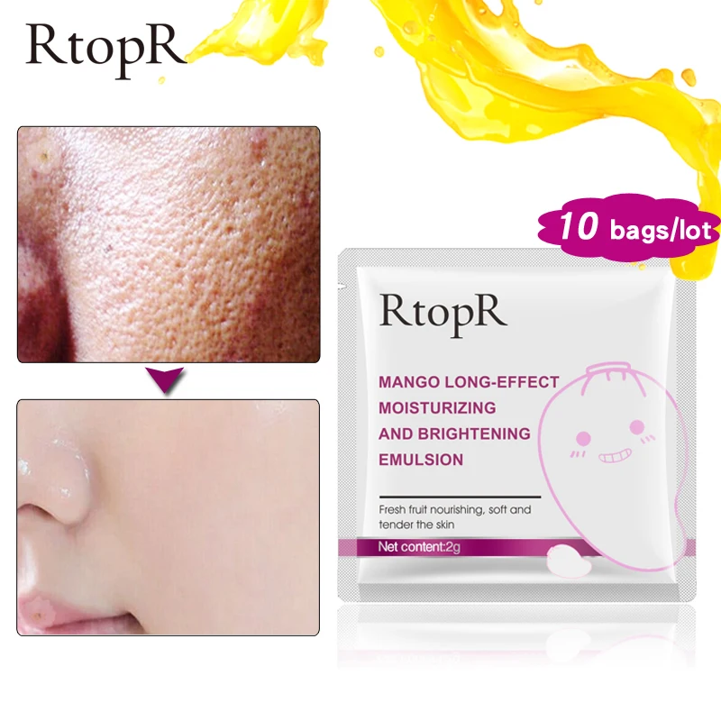 

RtopR 10pcs Moisturizing Brightening Hyaluronic Acid Emulsion Face Care Anti-Aging Anti Wrinkle Cream Oil-control Shrink Pore