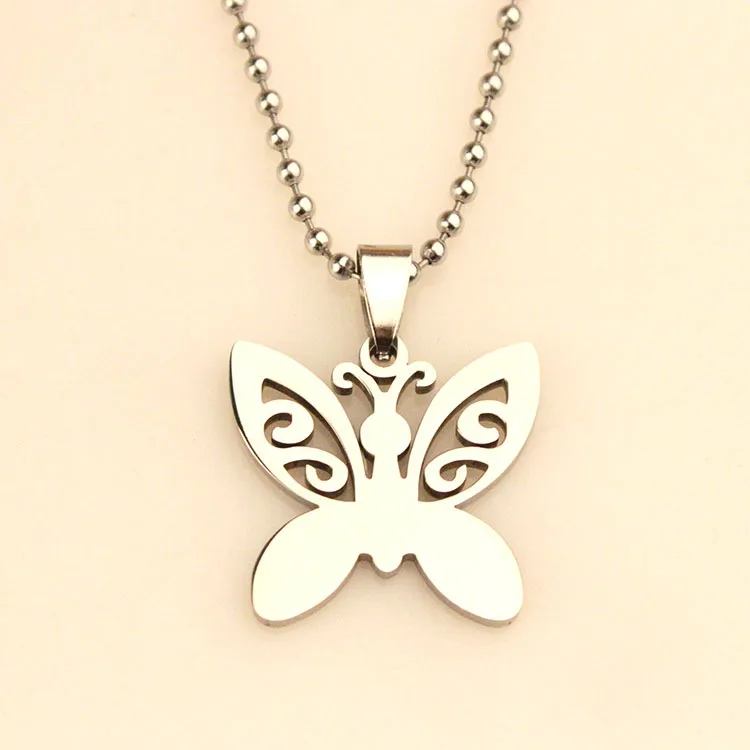 New Design Butterfly Necklace Stainless Steel Butterfy ...