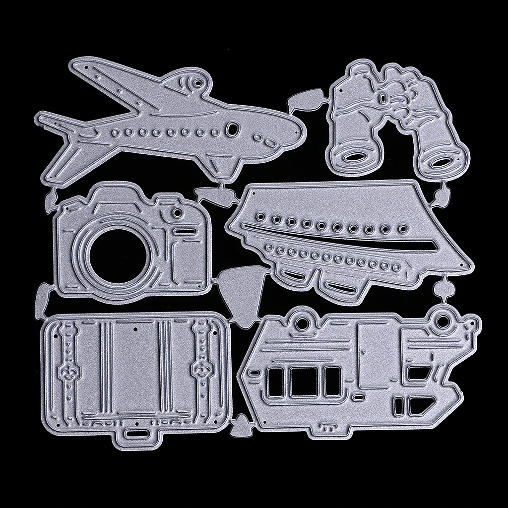 1 Set Travel Accessories Shape DIY Cutting Dies For Scrapbooking Album Craft