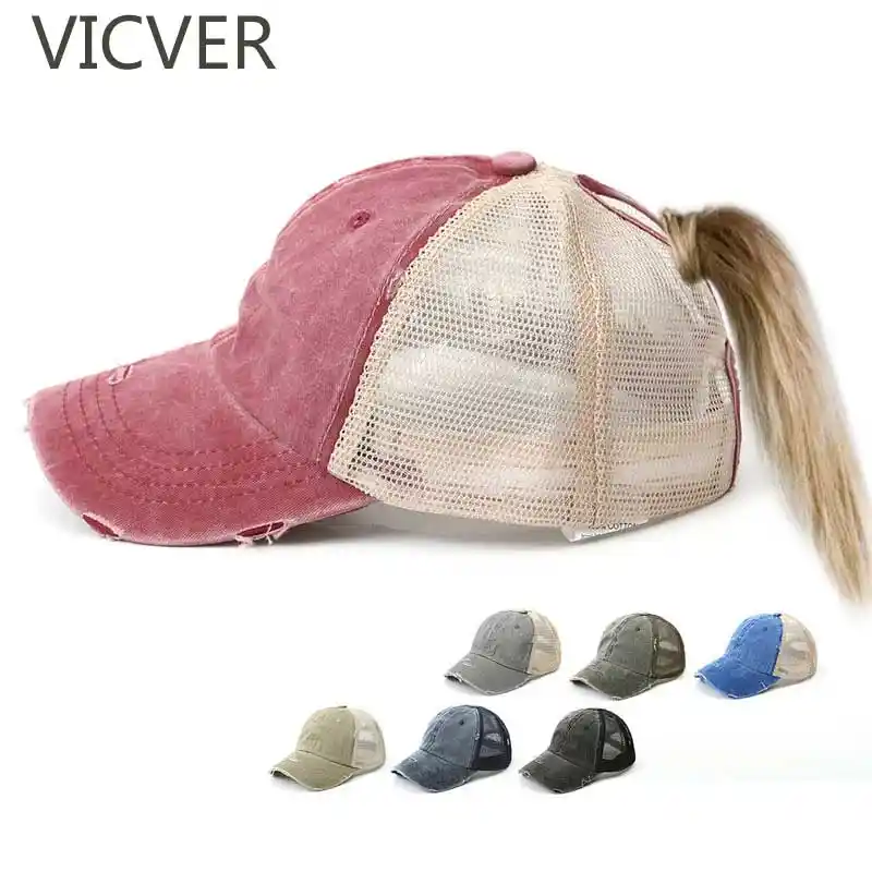 distressed mesh hats