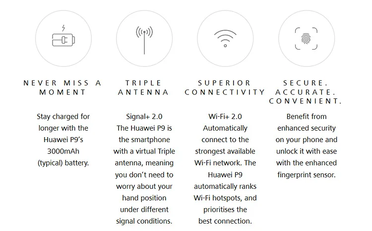 HUAWEI P9 4GB RAM 64GB ROM Hisilicon Kirin 955 2.5GHz Octa Core 5.2 Inch 2.5D FHD Screen Android 6.0 4G LTE Smartphone
