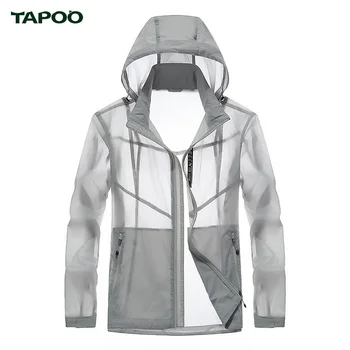 

TAPOO Bomber Jacket Men Hooded Sunproof Waterproof Windbreaker Jacket Summer Sun Protection Clothing Plus Size 4xl Mens Jackets